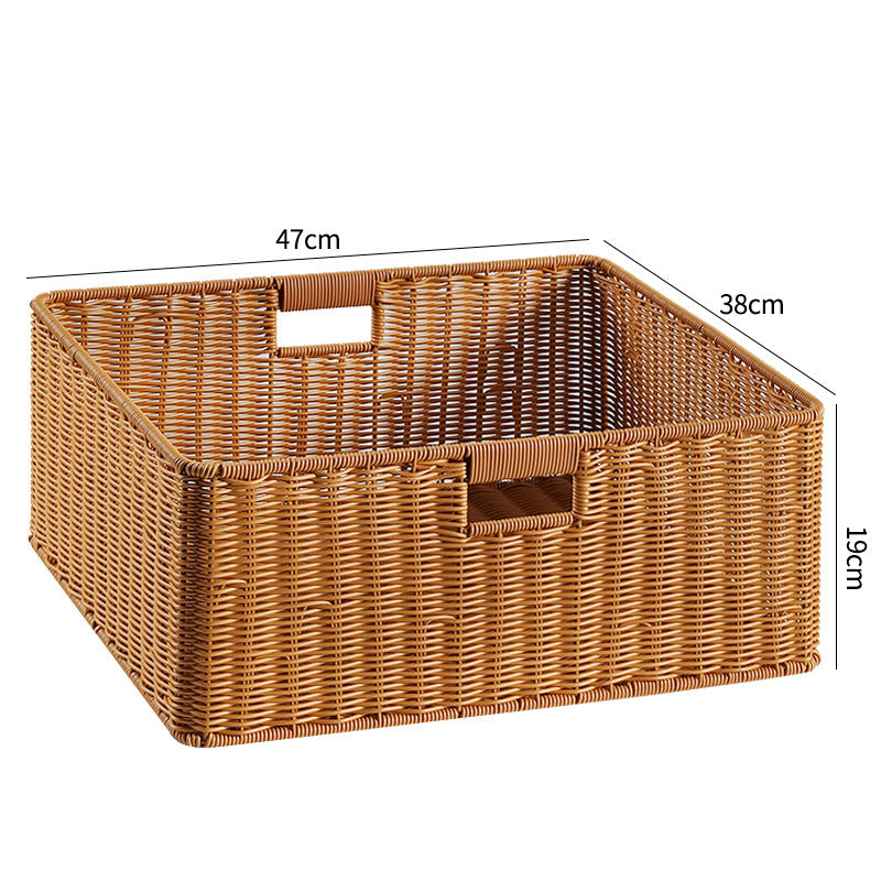 Handcrafted Basket Light Brown Dark Coffee | Thrascher