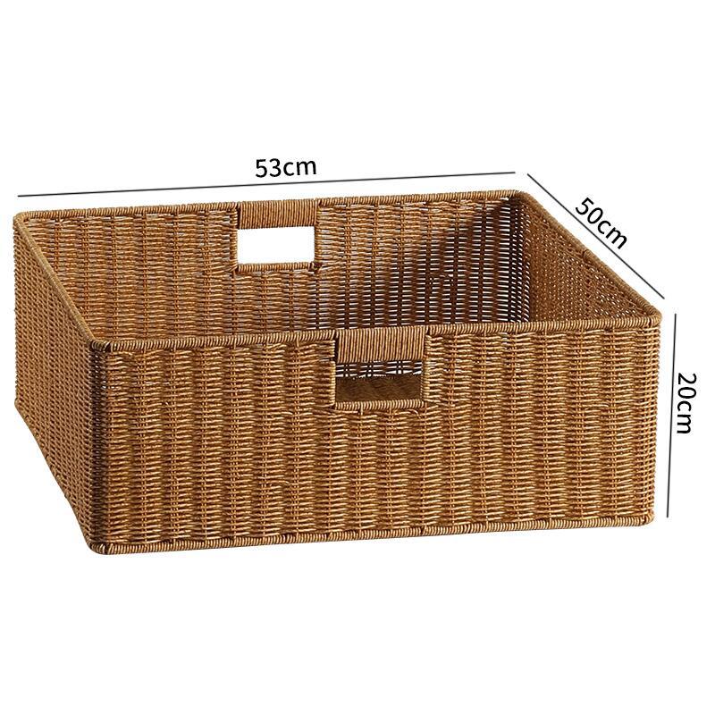 Handcrafted Basket Light Brown Dark Coffee | Thrascher