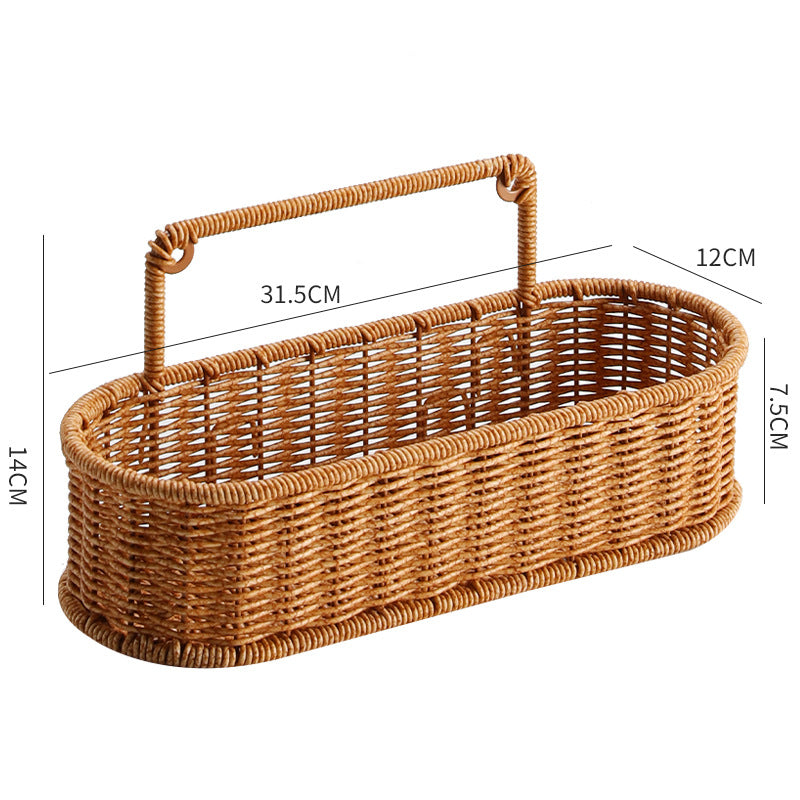 Handcrafted Decorative Storage Basket Oval Long | Thrascher