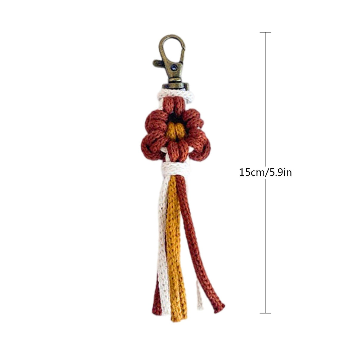 Handcrafted Macrame Flower Keychain | Thrascher
