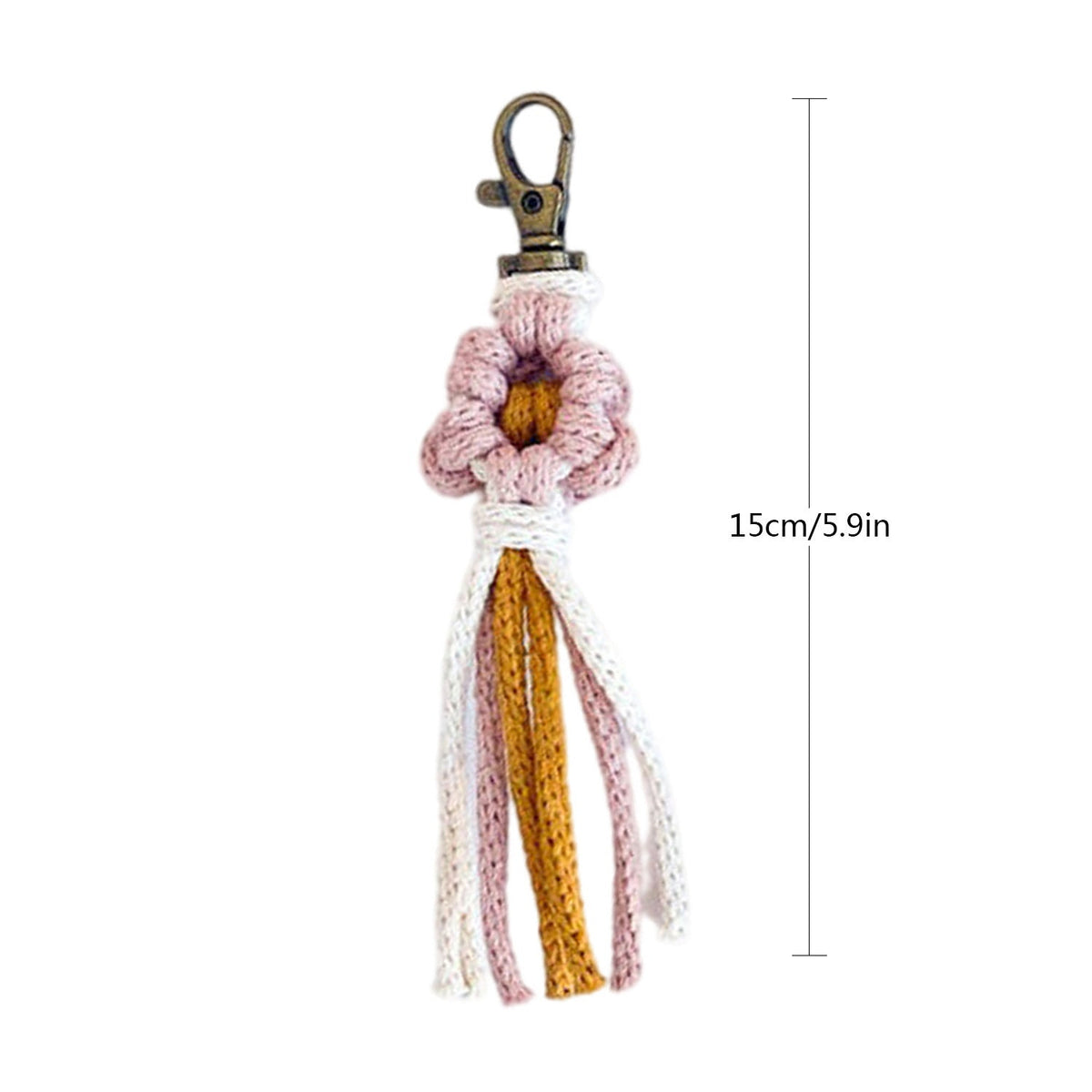 Handcrafted Macrame Flower Keychain | Thrascher