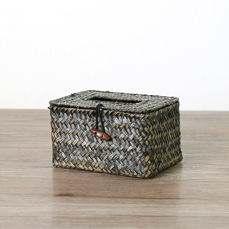 Handcrafted Natural Fiber Storage Box | Thrascher