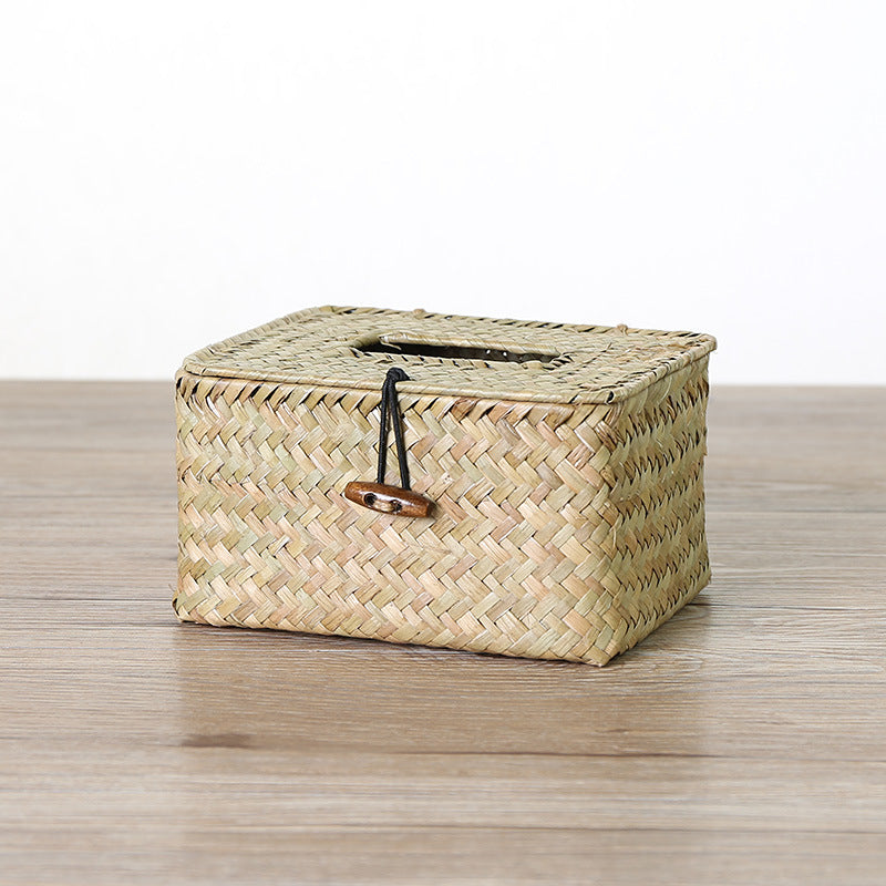 Handcrafted Natural Fiber Storage Box | Thrascher