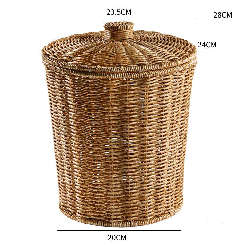 Handcrafted Natural Willow Trash Basket | Thrascher