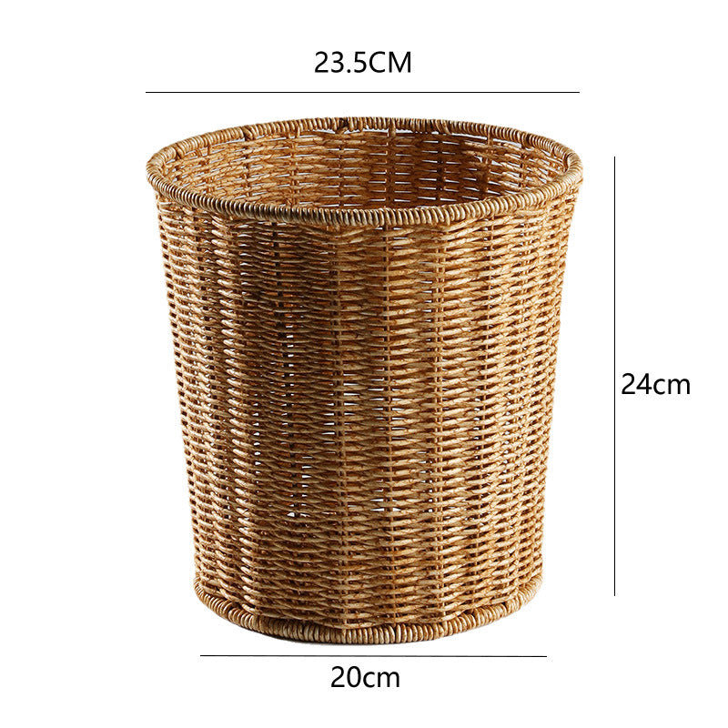 Handcrafted Natural Willow Trash Basket | Thrascher