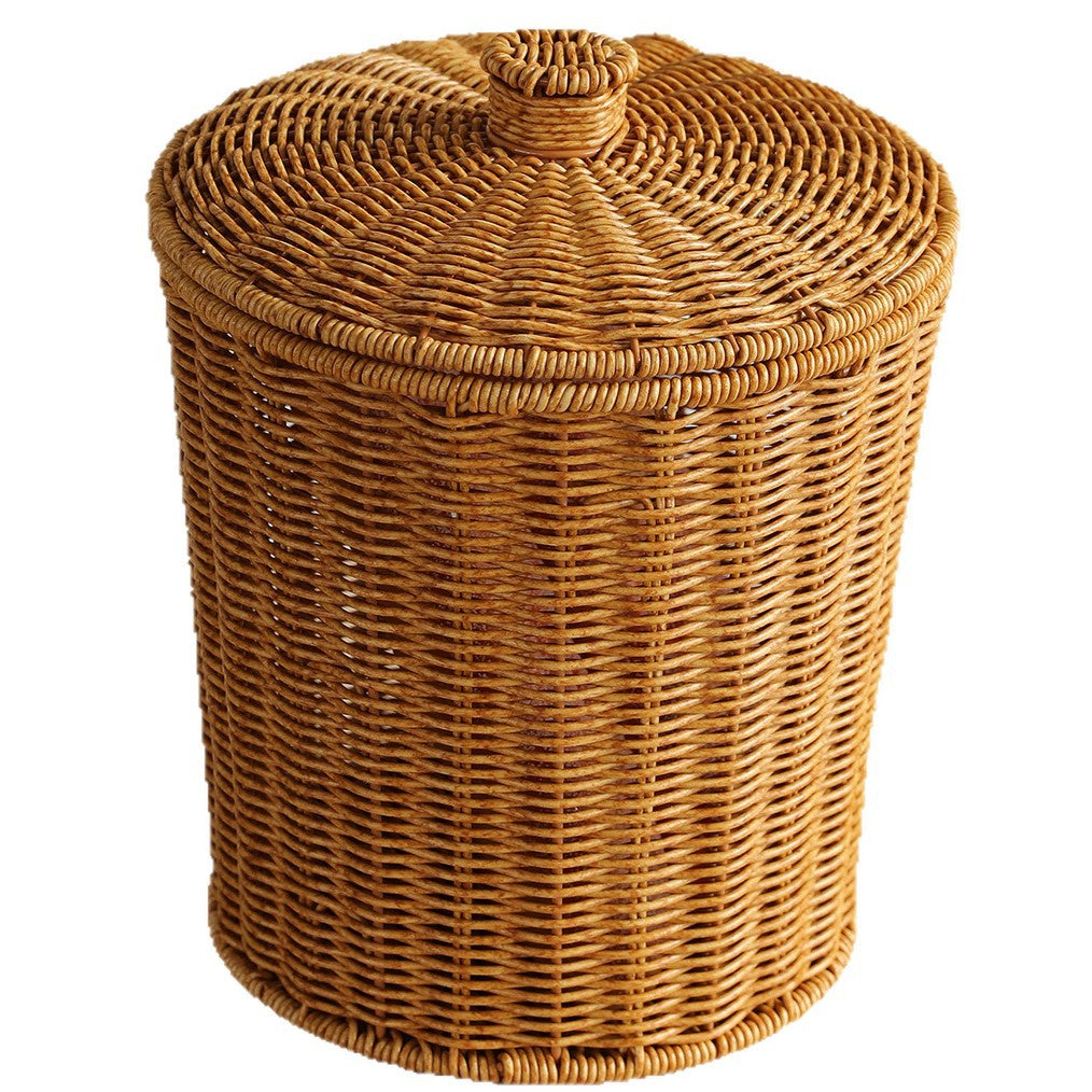 Handcrafted Natural Willow Trash Basket | Thrascher