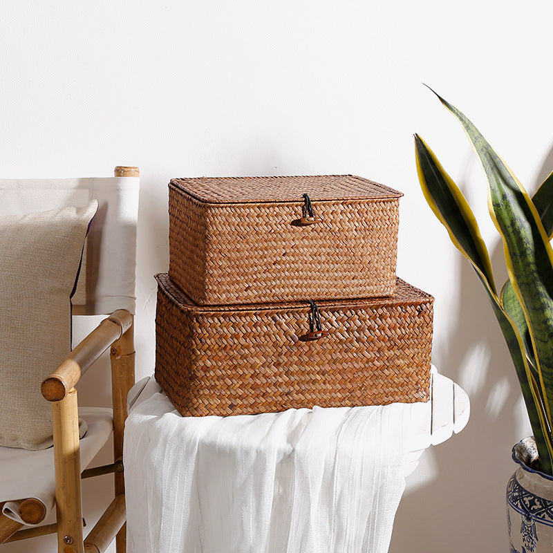 Handcrafted Natural Woven Storage Chest | Thrascher