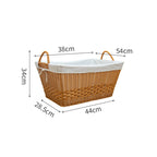 Handcrafted Rattan Basket with Removable Inner Lining | Thrascher