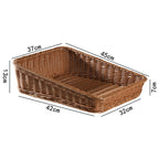 Handcrafted Rectangular Rattan Storage Basket | Thrascher