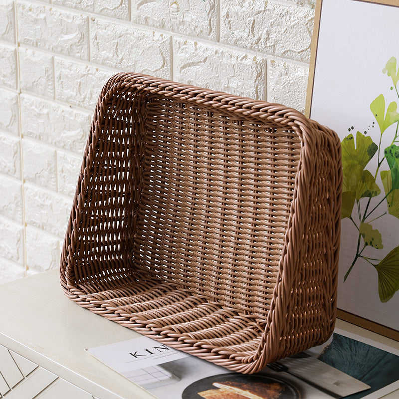 Handcrafted Rectangular Rattan Storage Basket | Thrascher