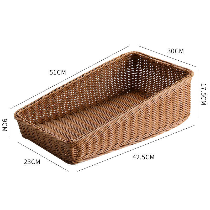 Handcrafted Rectangular Rattan Storage Basket | Thrascher
