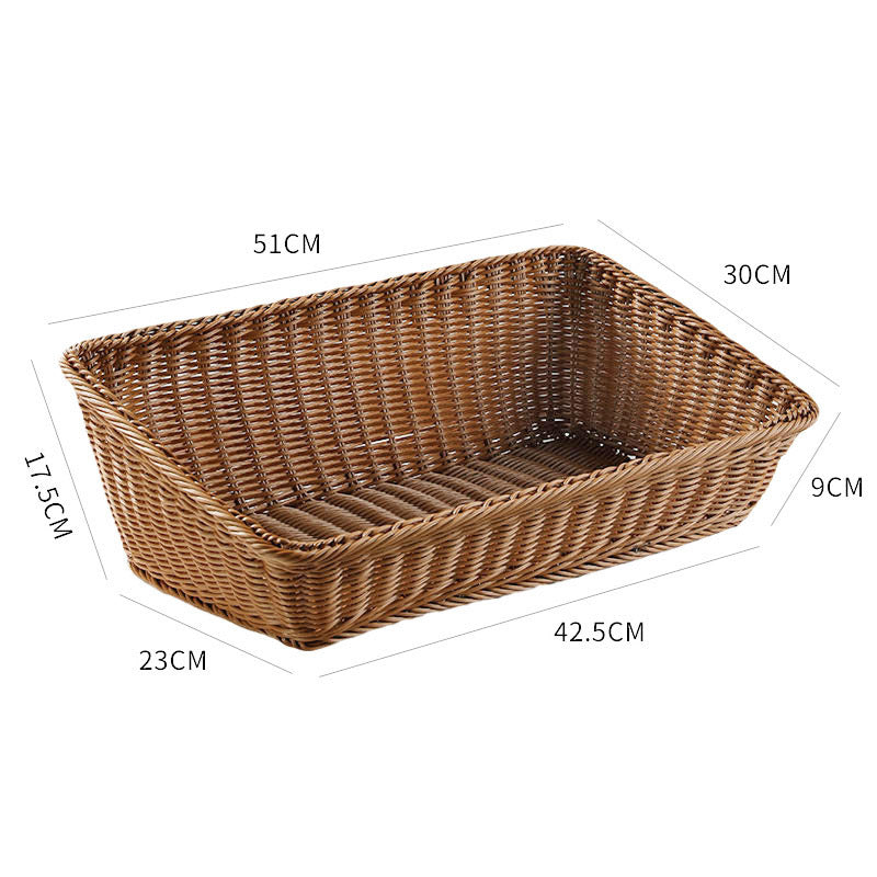 Handcrafted Rectangular Rattan Storage Basket | Thrascher