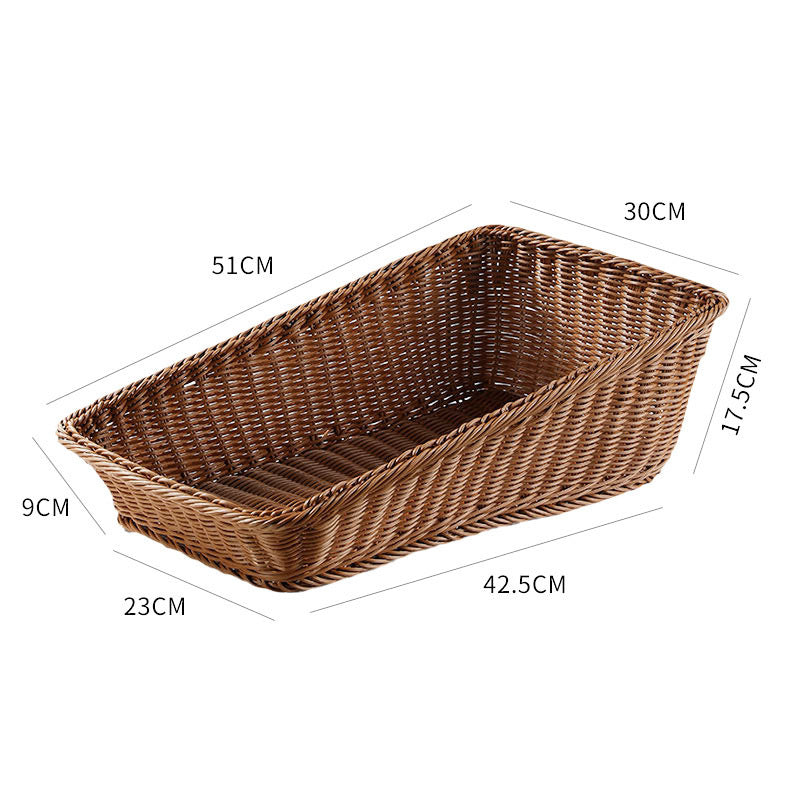 Handcrafted Rectangular Rattan Storage Basket | Thrascher