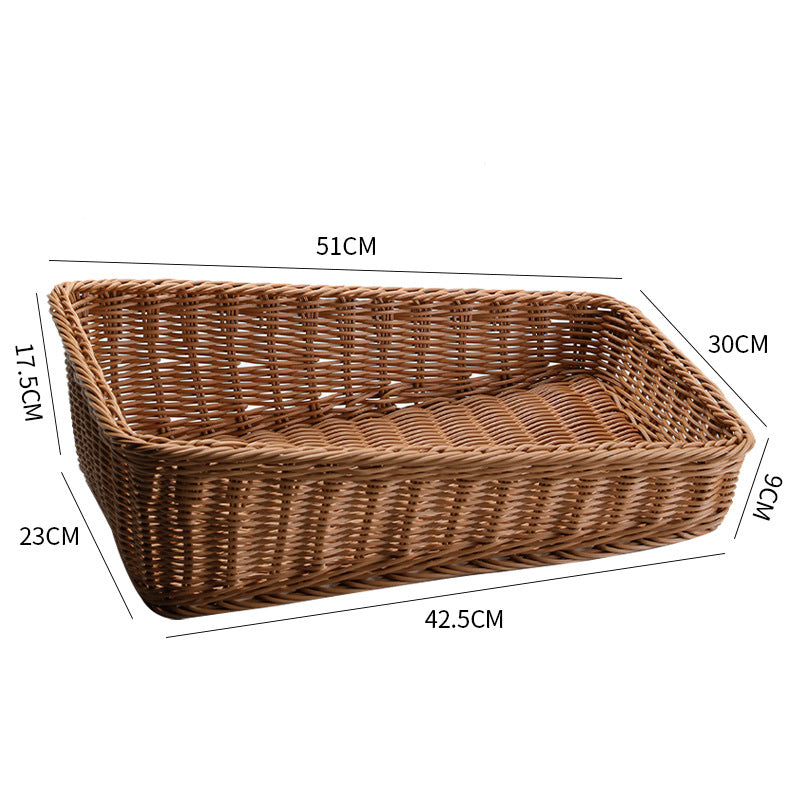 Handcrafted Rectangular Rattan Storage Basket | Thrascher