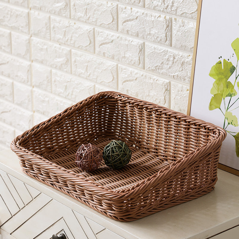 Handcrafted Rectangular Rattan Storage Basket | Thrascher