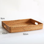 Handcrafted Rectangular Woven Serving Tray | Thrascher
