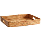 Handcrafted Rectangular Woven Serving Tray | Thrascher
