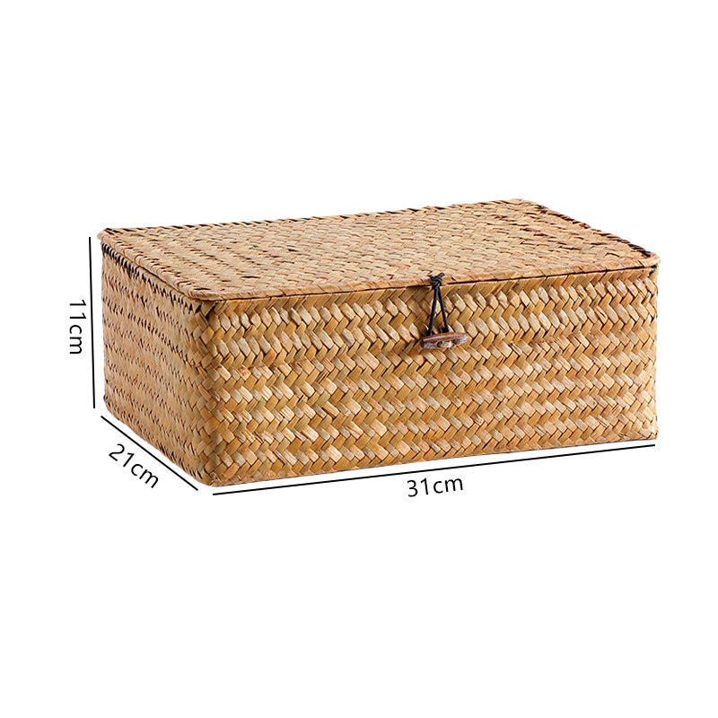 Handcrafted Rectangular Woven Storage Container | Thrascher