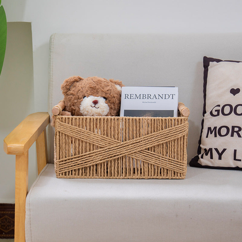Handcrafted Storage Basket made of Braided Natural Material | Thrascher