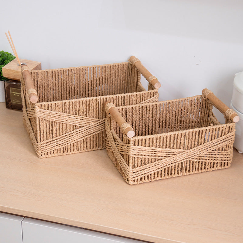 Handcrafted Storage Basket made of Braided Natural Material | Thrascher