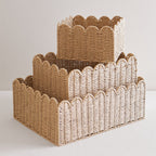 Handcrafted Storage Basket with Curved Edge | Thrascher