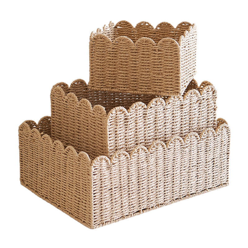 Handcrafted Storage Basket with Curved Edge | Thrascher