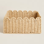Handcrafted Storage Basket with Curved Edge | Thrascher