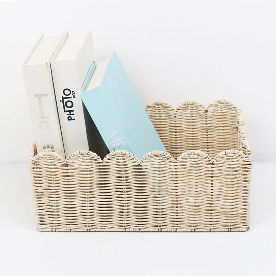 Handcrafted Storage Basket with Curved Edge | Thrascher