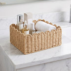 Handcrafted Storage Basket with Curved Edge | Thrascher