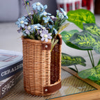 Handcrafted Storage Basket with Leather Handles | Thrascher
