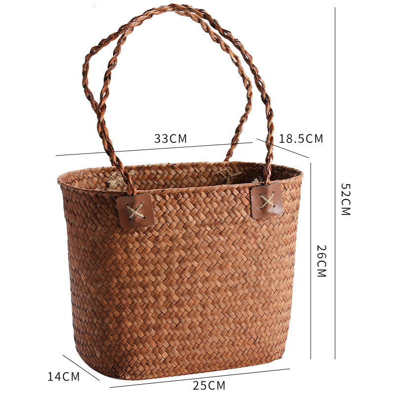 Handcrafted Straw Tote Bag | Thrascher