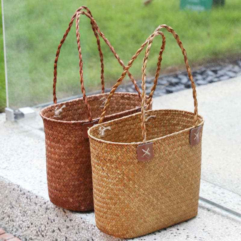 Handcrafted Straw Tote Bag | Thrascher