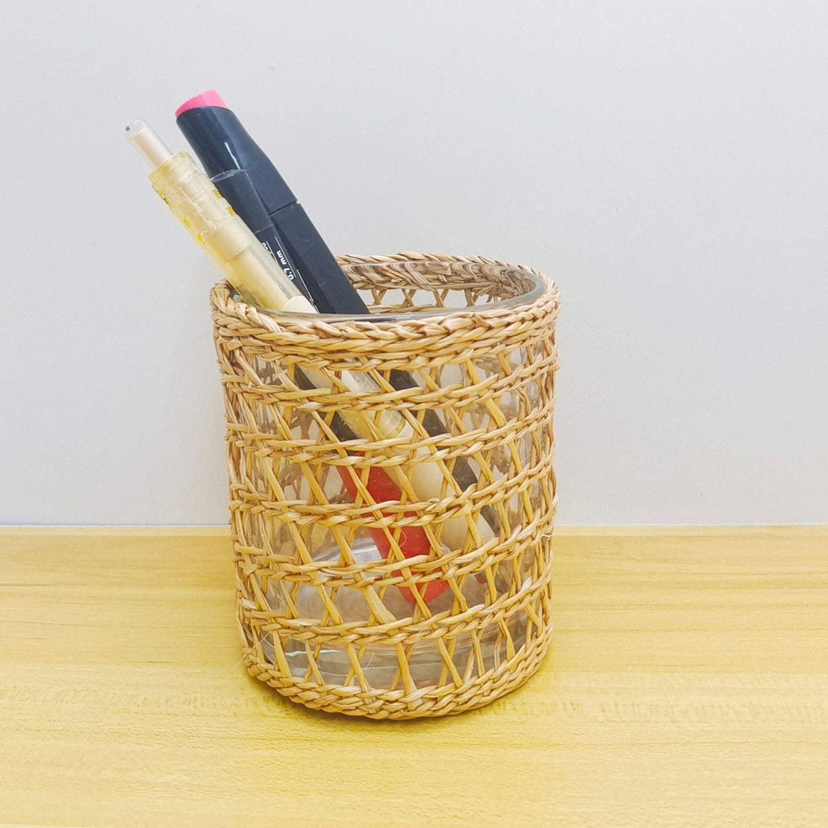 Handcrafted Woven Glass Holder | Thrascher