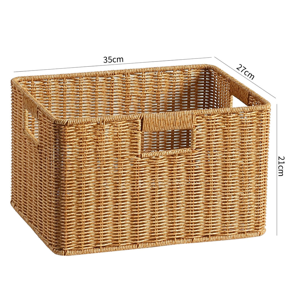 Handcrafted Woven Storage Box Light Brown | Thrascher