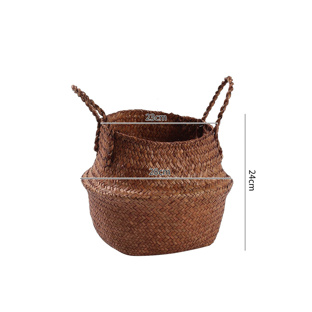 Handcrafted Woven Storage Bucket Orange Coffee | Thrascher