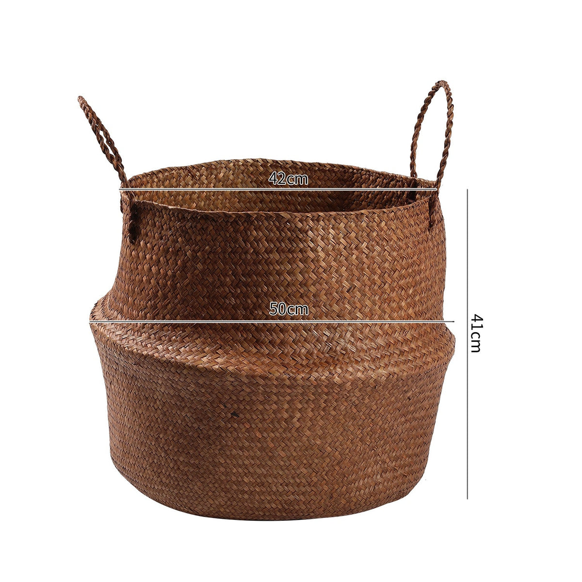 Handcrafted Woven Storage Bucket Orange Coffee | Thrascher