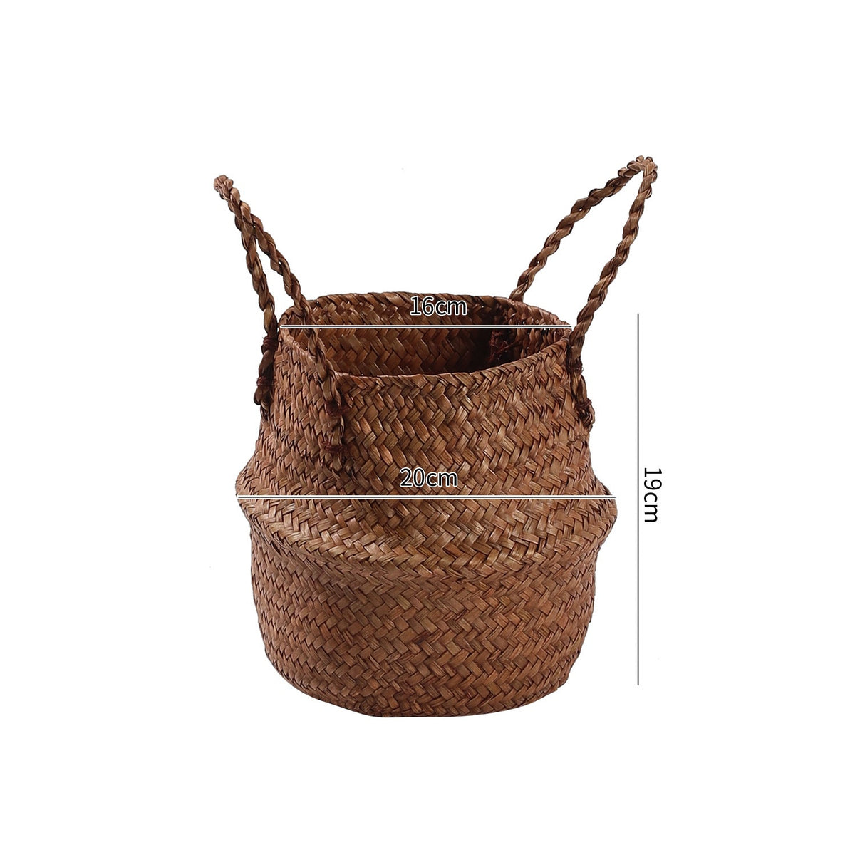 Handcrafted Woven Storage Bucket Orange Coffee | Thrascher