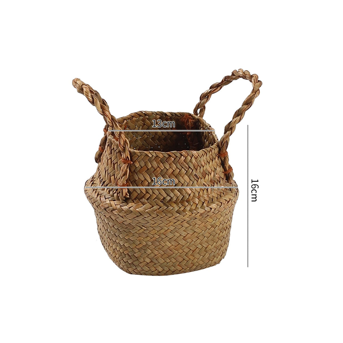 Handcrafted Woven Storage Bucket Orange Coffee | Thrascher