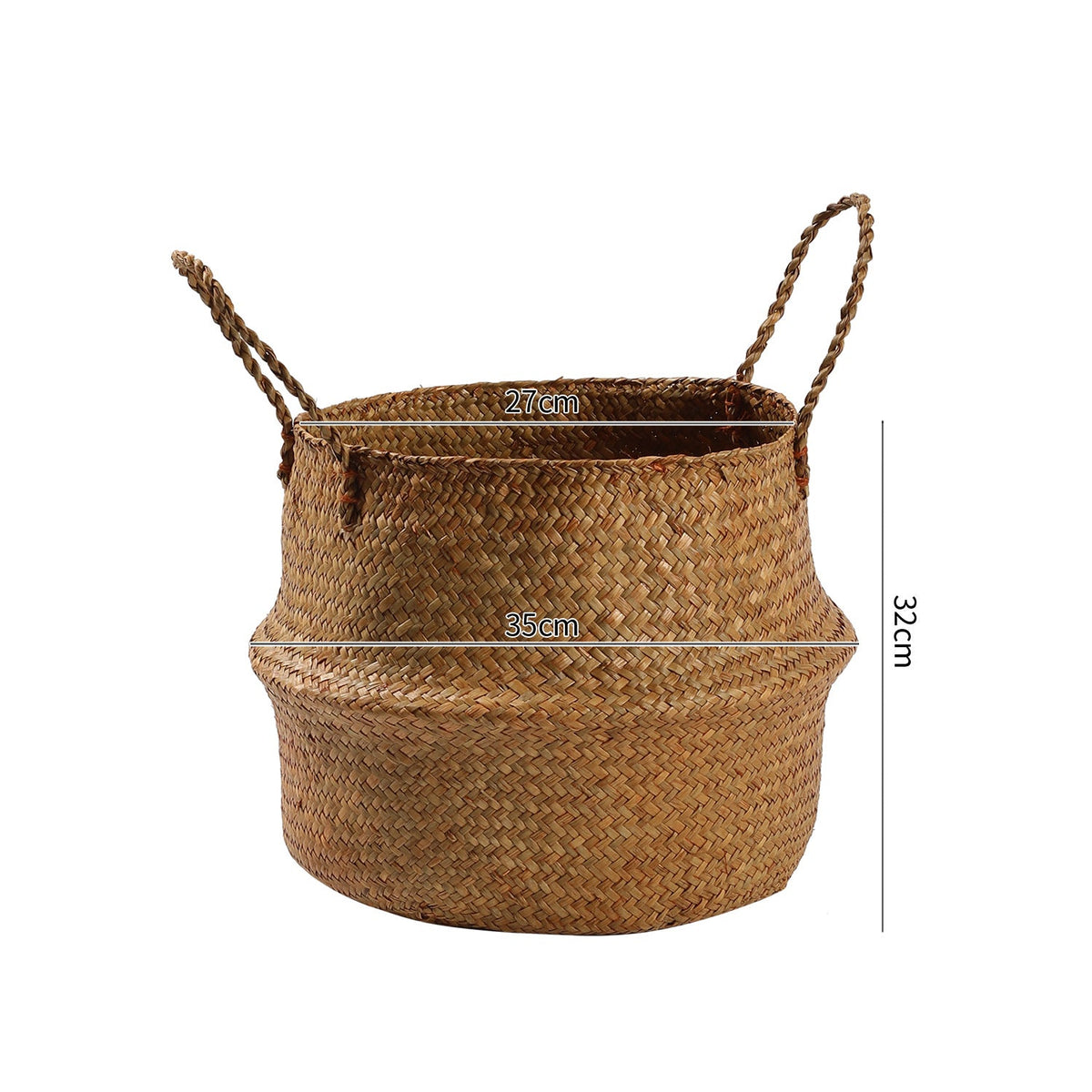 Handcrafted Woven Storage Bucket Orange Coffee | Thrascher