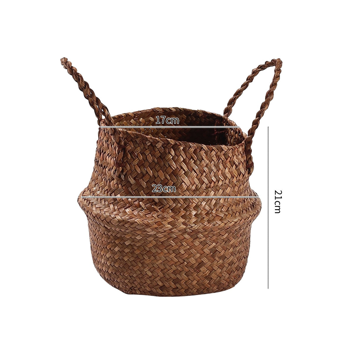 Handcrafted Woven Storage Bucket Orange Coffee | Thrascher