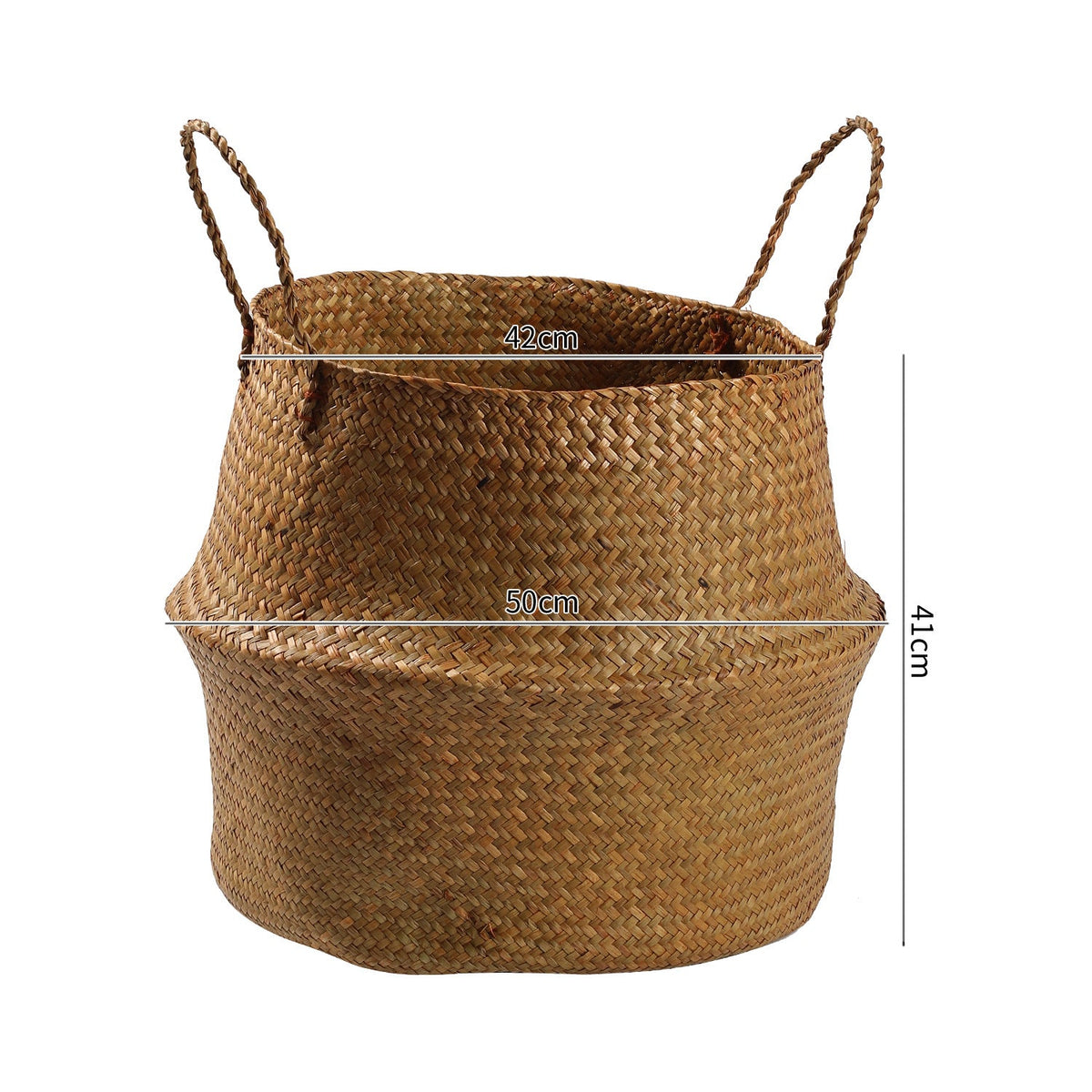 Handcrafted Woven Storage Bucket Orange Coffee | Thrascher