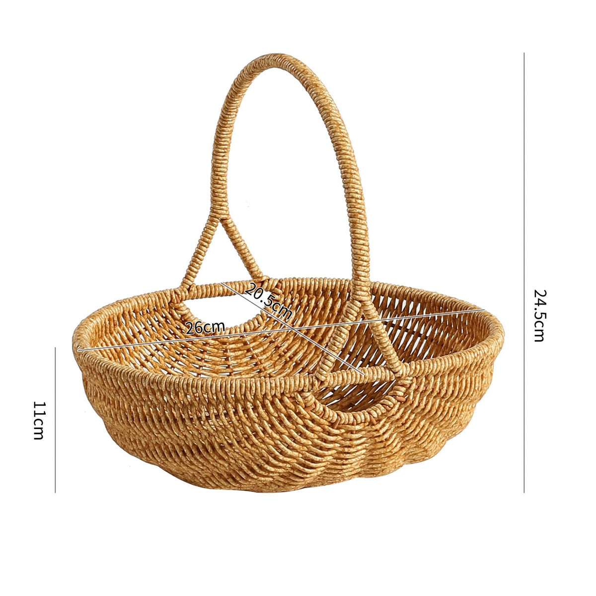 Handcrafted Woven Utility Basket Light Brown | Thrascher