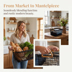 Handmade Storage Basket with Braided Handles | Thrascher