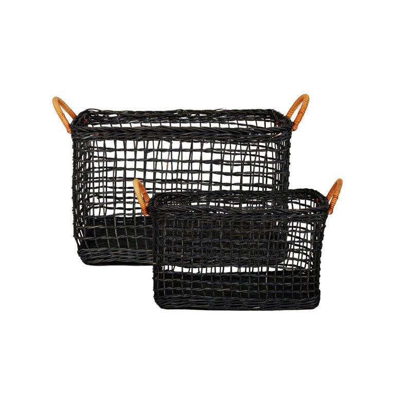 Handmade Storage Basket with Braided Handles | Thrascher