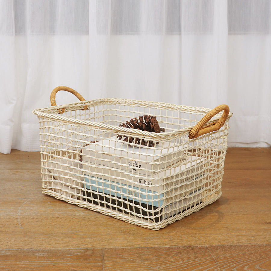 Handmade Storage Basket with Braided Handles | Thrascher