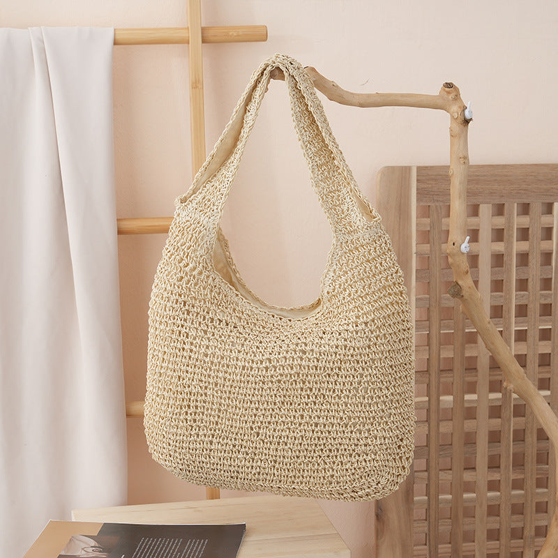 Handmade Wicker Bag Brown Beige | Thrascher