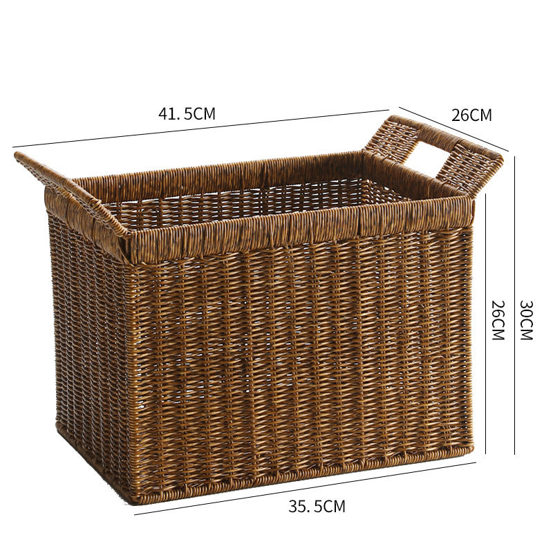 Handmade Woven Storage Basket Dark Brown | Thrascher