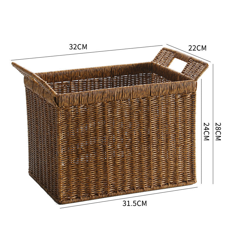 Handmade Woven Storage Basket Dark Brown | Thrascher