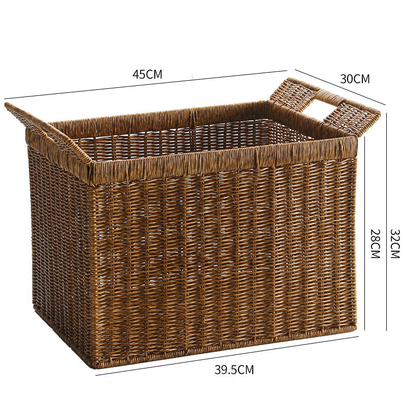 Handmade Woven Storage Basket Dark Brown | Thrascher