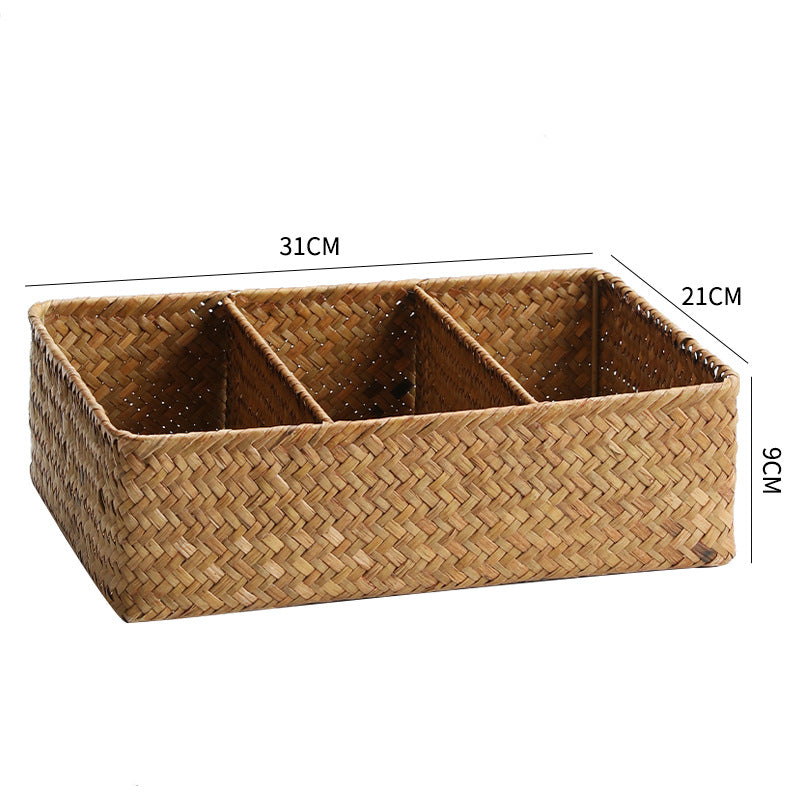 Handwoven Bamboo Storage Organizer Basket | Thrascher